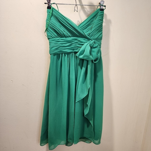 LAUREN By Ralph Lauren Evening Green Strappy  Cocktail Dress size 4 - Picture 3 of 10
